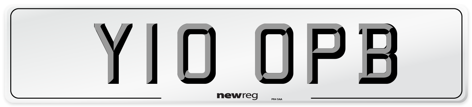 Y10 OPB Number Plate from New Reg
